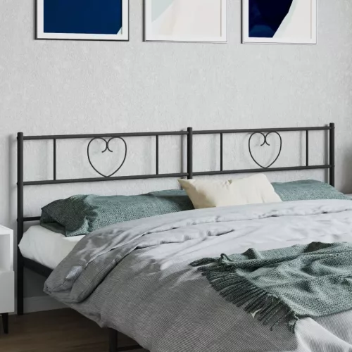  fekete fém fejtámla 200 cm