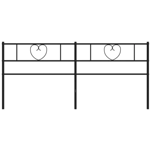  fekete fém fejtámla 200 cm