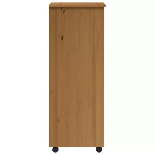  MOSS mézbarna tömör fenyőfa görgős szekrény fiókokkal