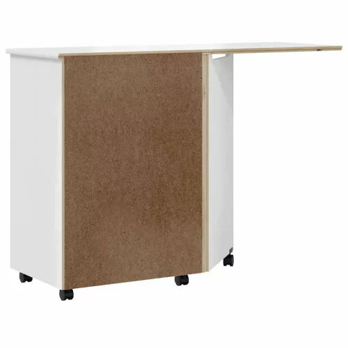  MOSS fehér tömör fenyőfa görgős szekrény íróasztallal