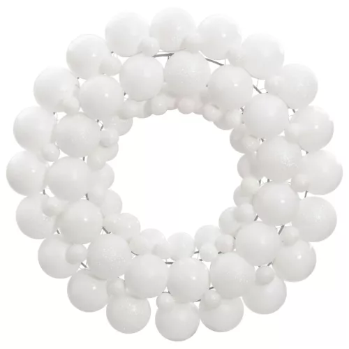  fehér polisztirol karácsonyi koszorú 45 cm