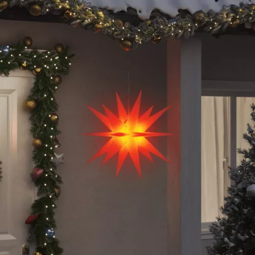  összecsukható piros karácsonyi lámpa LED-del 57 cm