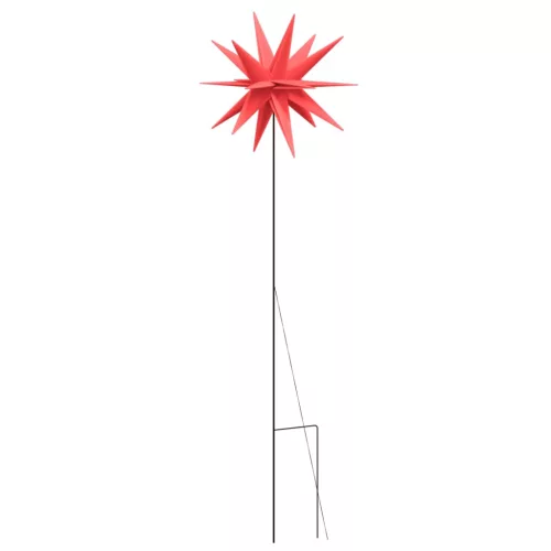  összecsukható tüskés piros karácsonyi lámpa LED-del 57 cm