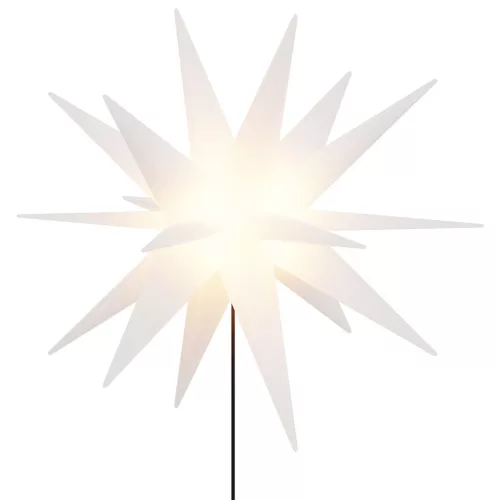  3 db összecsukható tüskés fehér karácsonyi lámpa LED-del 35 cm