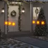  3 db összecsukható tüskés sárga LED-es karácsonyi lámpa 35 cm