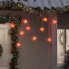  10 db piros karácsonyi lámpa LED-del 10 cm