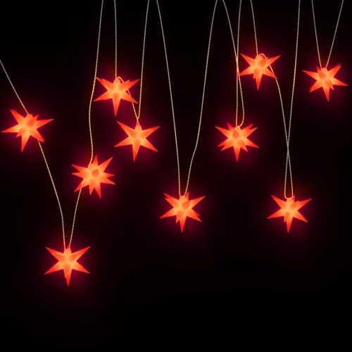  10 db piros karácsonyi lámpa LED-del 10 cm