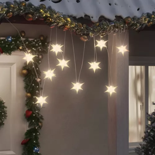  10 db fehér karácsonyi lámpa LED-del 10 cm