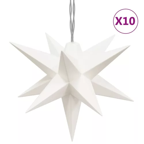  10 db fehér karácsonyi lámpa LED-del 10 cm