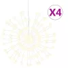  4 db karácsonyi meleg fehér csillagfény 140 db LED 17 cm