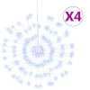  4 db karácsonyi hideg fehér csillagfény 140 db LED 17 cm
