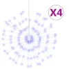  4 db karácsonyi hideg fehér csillagfény 140 db LED 17 cm