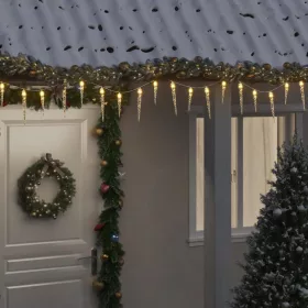   meleg fehér akril PVC karácsonyi jégcsaplámpa 100 LED-del 10 m