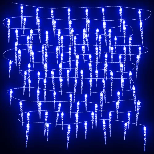  meleg fehér akril PVC karácsonyi jégcsaplámpa 200 LED-del 20 m
