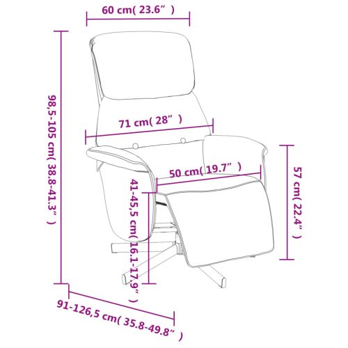  sötétzöld szövet dönthető fotel lábtartóval