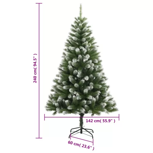  csuklópántos műkarácsonyfa hóval 240 cm