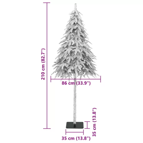  műkarácsonyfa hóval 210 cm