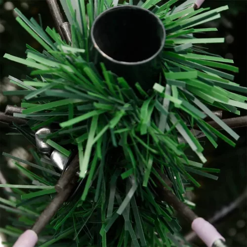  zöld csuklópántos műkarácsonyfa állvánnyal 240 cm