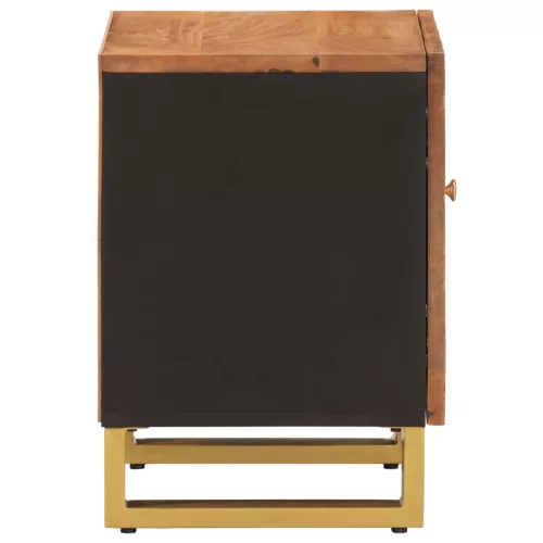  fekete-barna tömör mangófa éjjeliszekrény