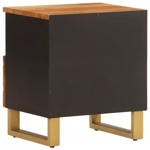  fekete-barna tömör mangófa éjjeliszekrény