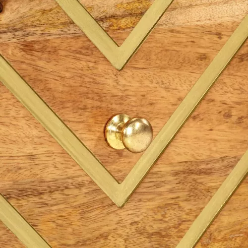  fekete-barna tömör mangófa éjjeliszekrény