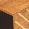  barna és fekete tömör mangófa éjjeliszekrény 50x33x60 cm