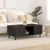  fekete tömör mangófa dohányzóasztal 100 x 54 x 40 cm