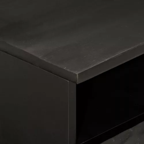  fekete tömör mangófa dohányzóasztal 80 x 54 x 40 cm