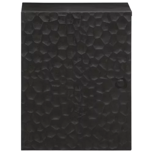  fekete tömör mangófa fali fürdőszobaszekrény 38 x 33 x 48 cm