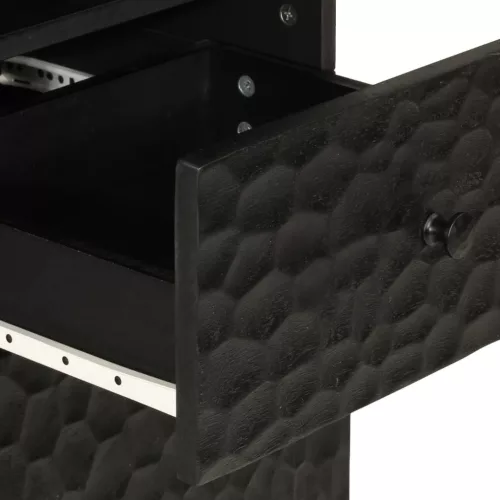  fekete tömör mangófa fürdőszobaszekrény 38 x 33 x 160 cm