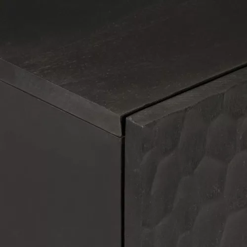  fekete tömör mangófa tálalószekrény 40 x 33 x 75 cm