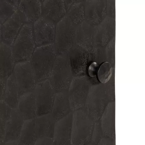  fekete tömör mangófa tálalószekrény 40 x 33 x 75 cm