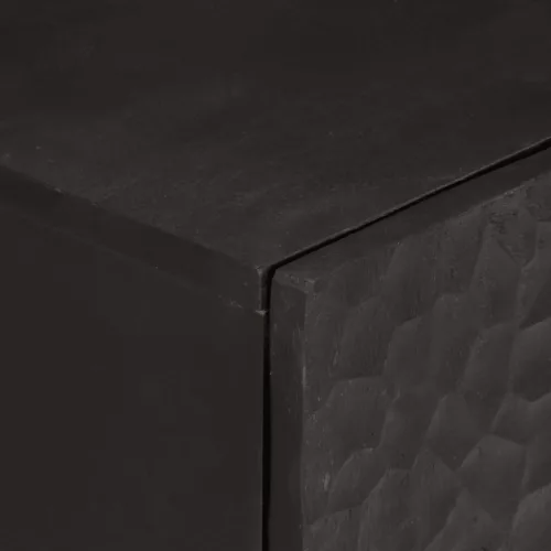  fekete tömör mangófa tálalószekrény 60 x 33 x 75 cm