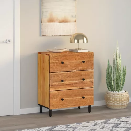  tömör akácfa tálalószekrény 60 x 33 x 75 cm