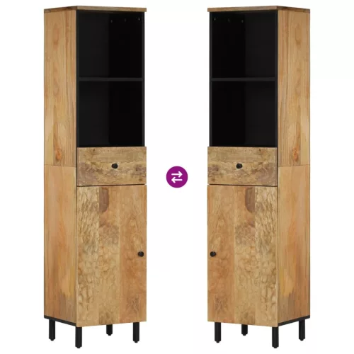  tömör mangófa fürdőszobaszekrény 38 x 33 x 160 cm