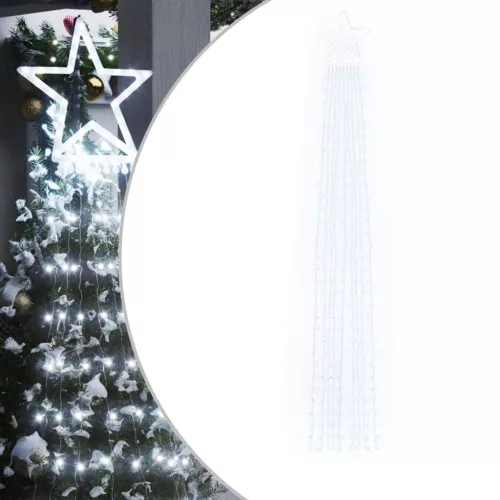  hideg fehér 320 LED-es karácsonyfafüzér 375 cm