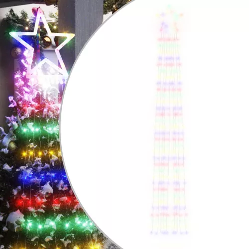  színes 320 LED-es karácsonyfafüzér 375 cm