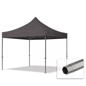   TP 3x3m összecsukható 750N acél vázas pavilon, oldalfal nélkül - sötétszürke