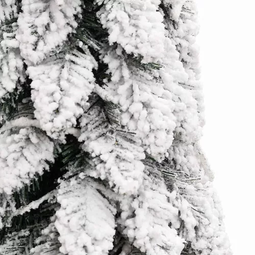  megvilágított műkarácsonyfa 80 LED-del és hóval 150 cm