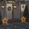  karácsonyi csillag fénydekoráció cövekekkel 80 LED 60 cm