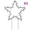  karácsonyi csillag fénydekoráció 3 cövekkel 50 LED 29 cm