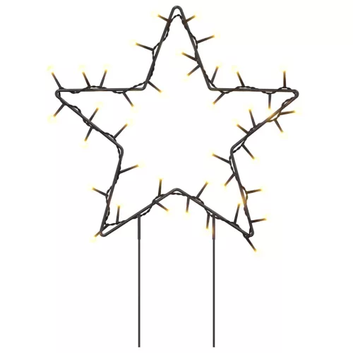  karácsonyi csillag fénydekoráció 3 cövekkel 50 LED 29 cm