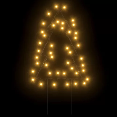  karácsonyfa fénydekoráció 3 db cövekkel 50 LED 29 cm