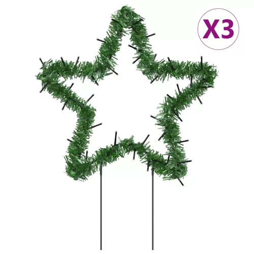  karácsonyi csillag fénydekoráció 3 cövekkel 50 LED 29 cm