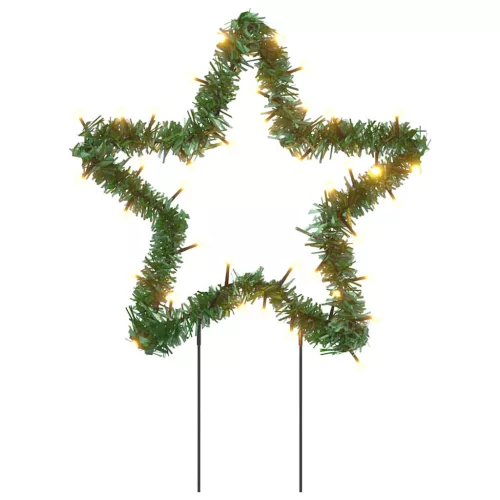 karácsonyi csillag fénydekoráció 3 cövekkel 50 LED 29 cm