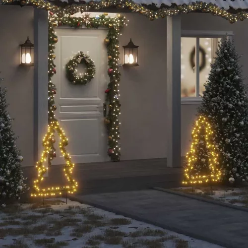 karácsonyi fa fénydekoráció cövekkel 115 LED 90 cm