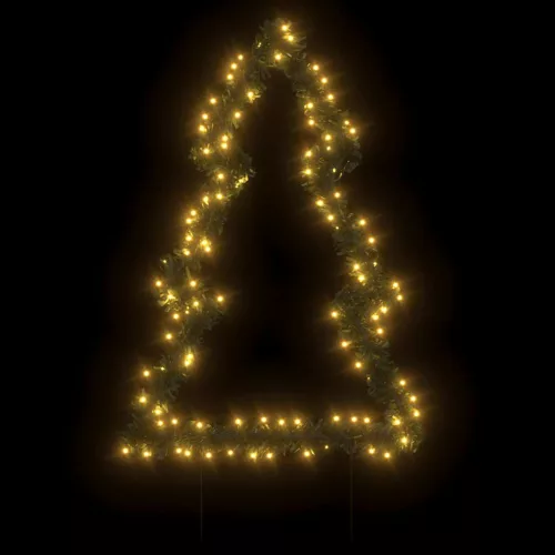  karácsonyi fa fénydekoráció cövekkel 115 LED 90 cm