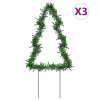  karácsonyfa fénydekoráció 3 db cövekkel 50 LED 30 cm