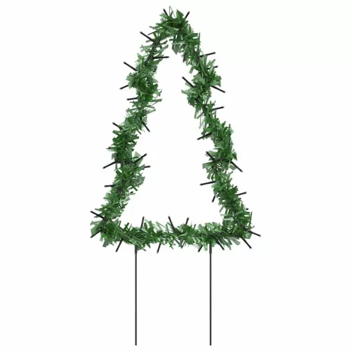  karácsonyfa fénydekoráció 3 db cövekkel 50 LED 30 cm