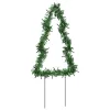  karácsonyfa fénydekoráció 3 db cövekkel 50 LED 30 cm